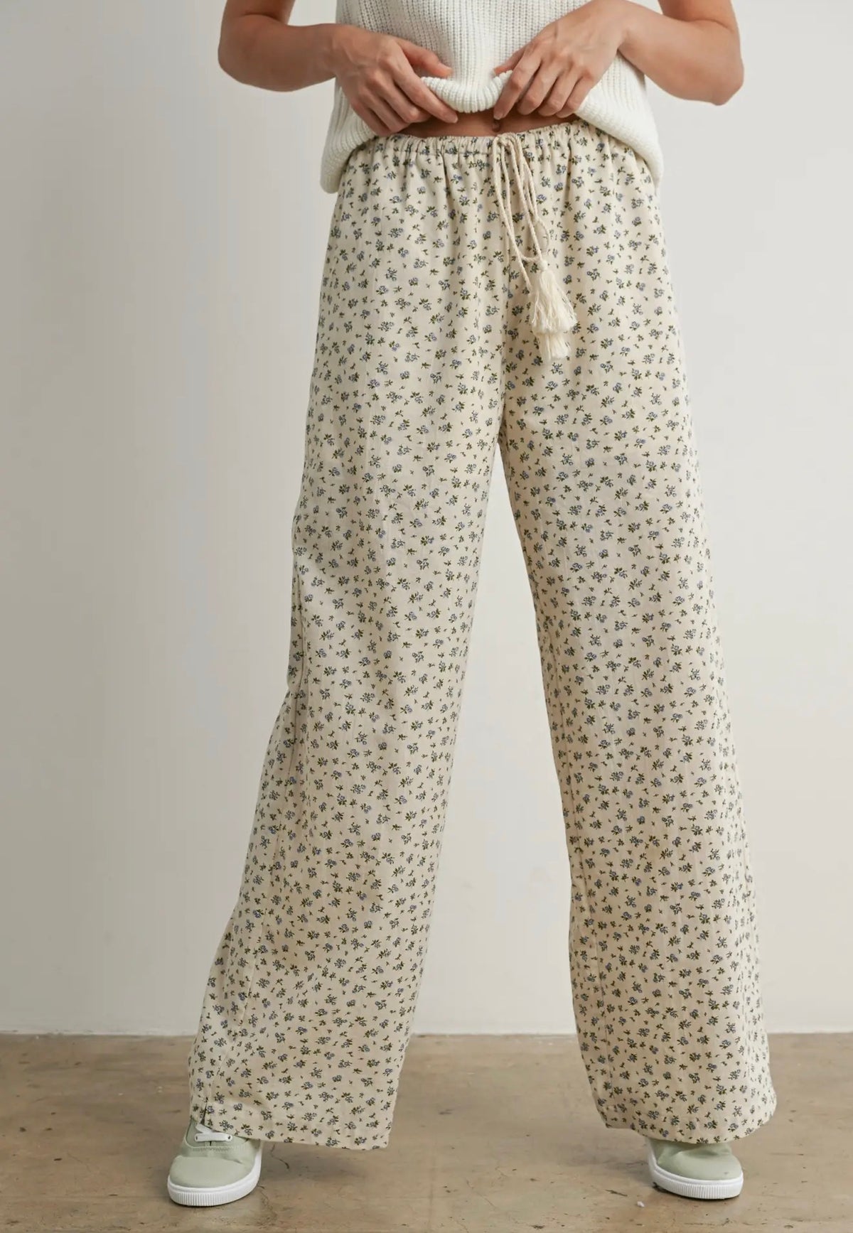 Floral Drawstring Pants