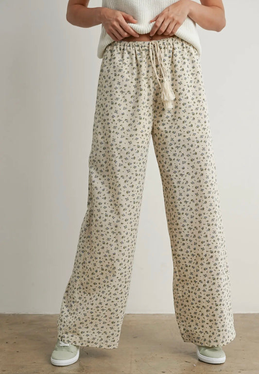 Floral Drawstring Pants