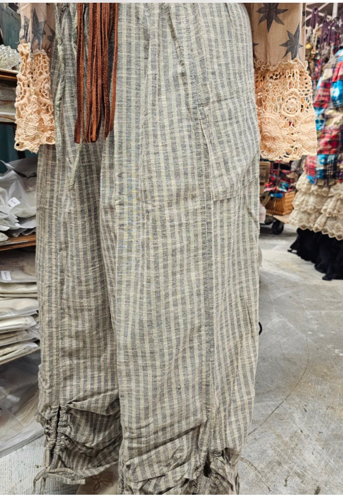 Striped Peek-A-Boo Pants by A Rare Bird