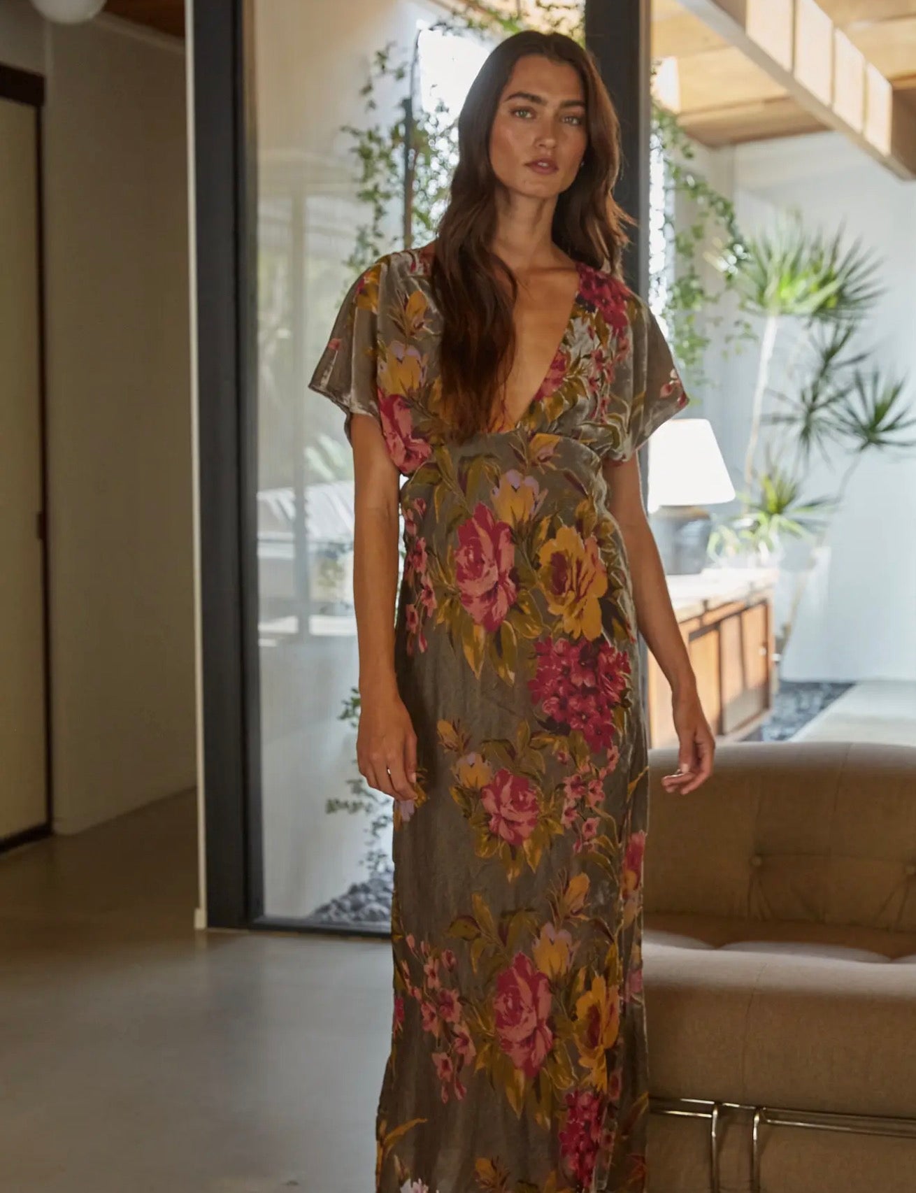 Woven Polyester Floral Dress