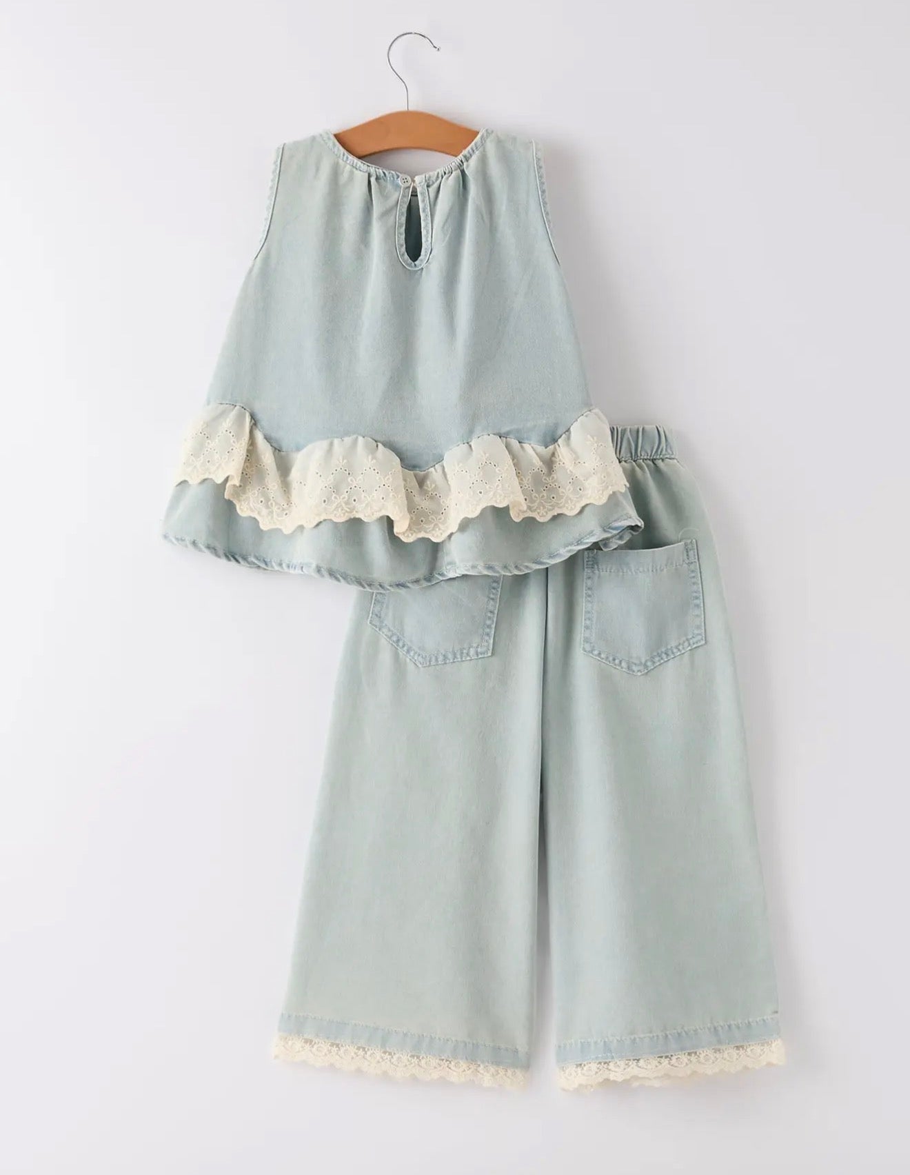 Toddler Denim Lace Set