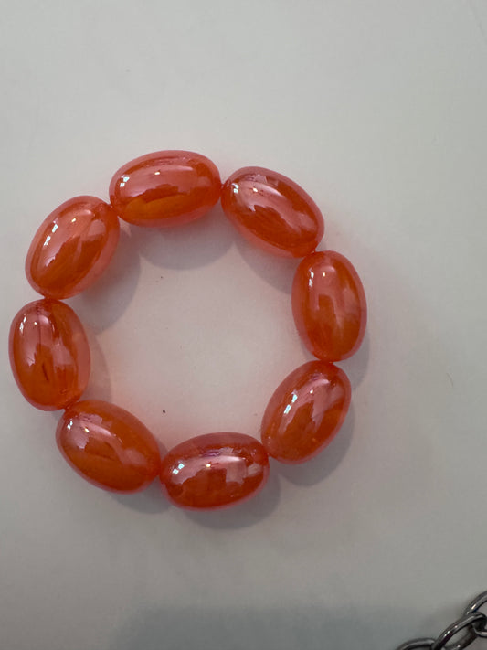 Orange Acrylic Bracelet