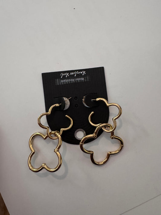 Goldtone Flower Earrings