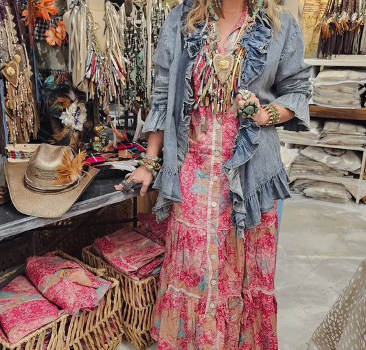 Bandana Vest Duster Dress by A Rare Bird