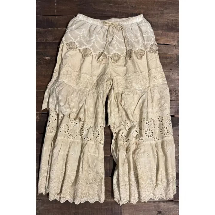 Jaded gypsy frill seeker pants - tea stain