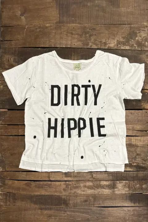 Jaded gypsy white dirty hippie tee