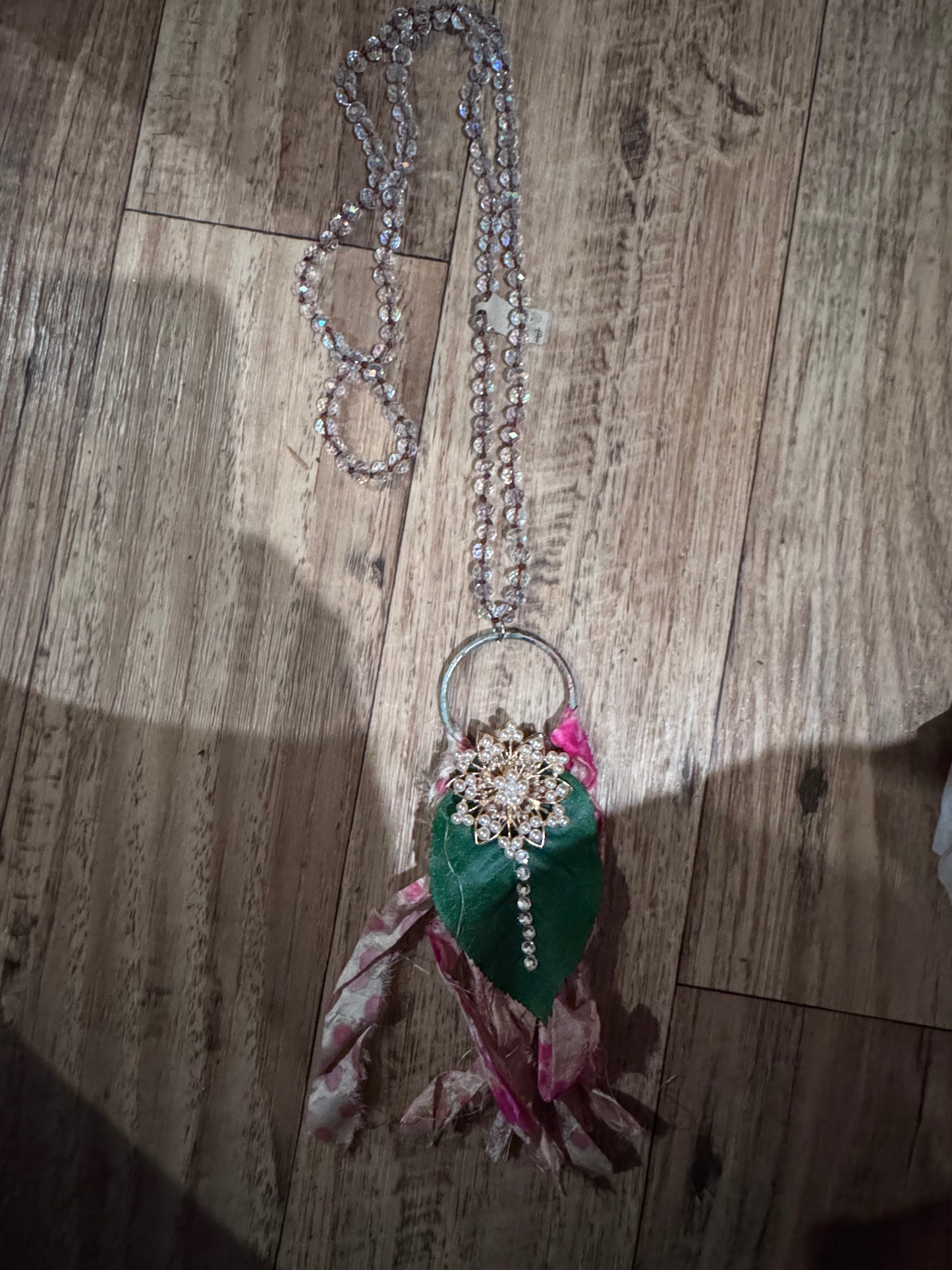 ARB’s Long Necklace with Tassels and Rhinestones