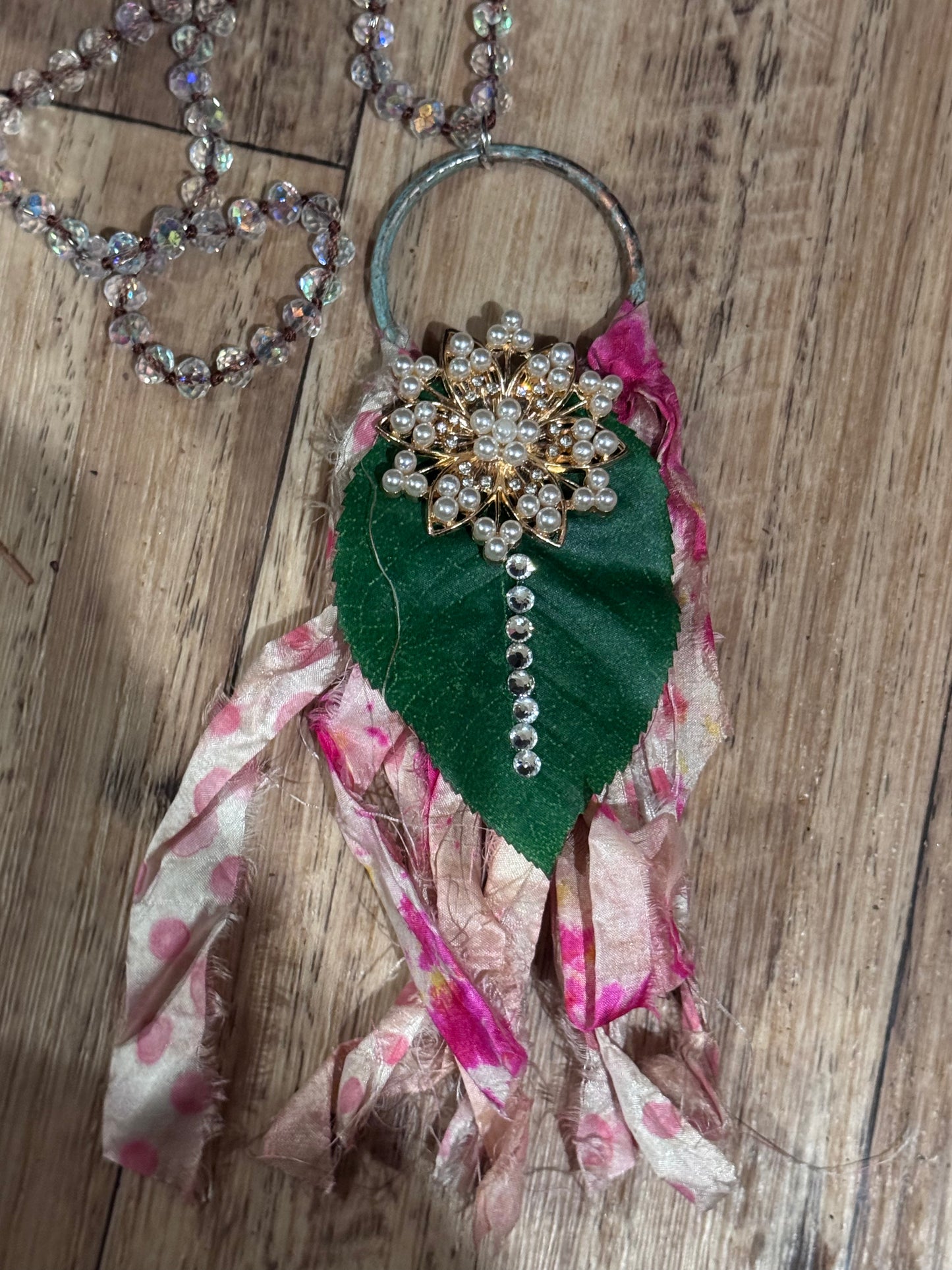 ARB’s Long Necklace with Tassels and Rhinestones