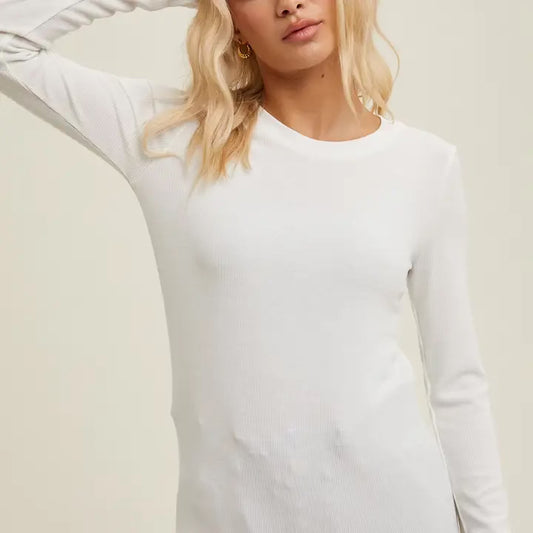 Wishlist white ribbed long sleeve