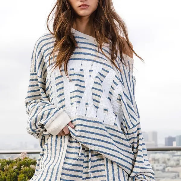 Bucket list - Texas stripped sweatshirt