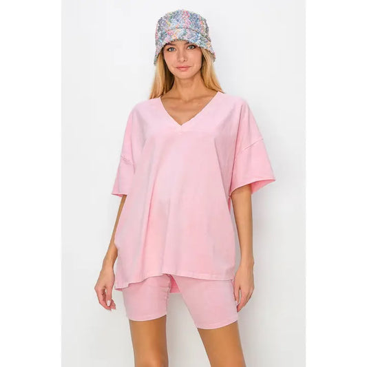 Mineral wash everyday tshirt - cotton candy