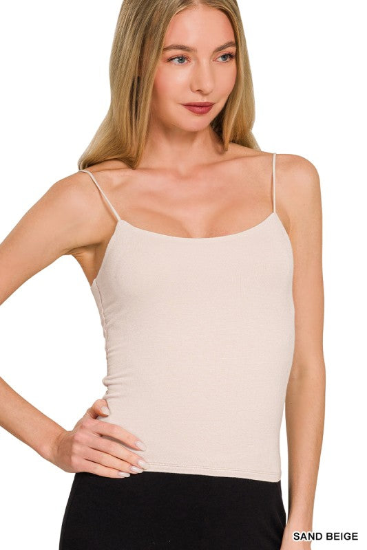 Double lined spaghetti strap tank