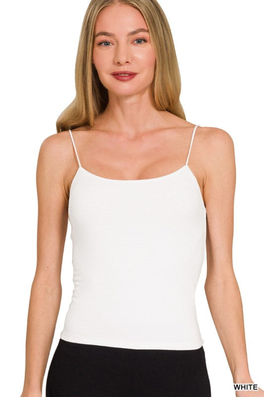 Double lined spaghetti strap tank