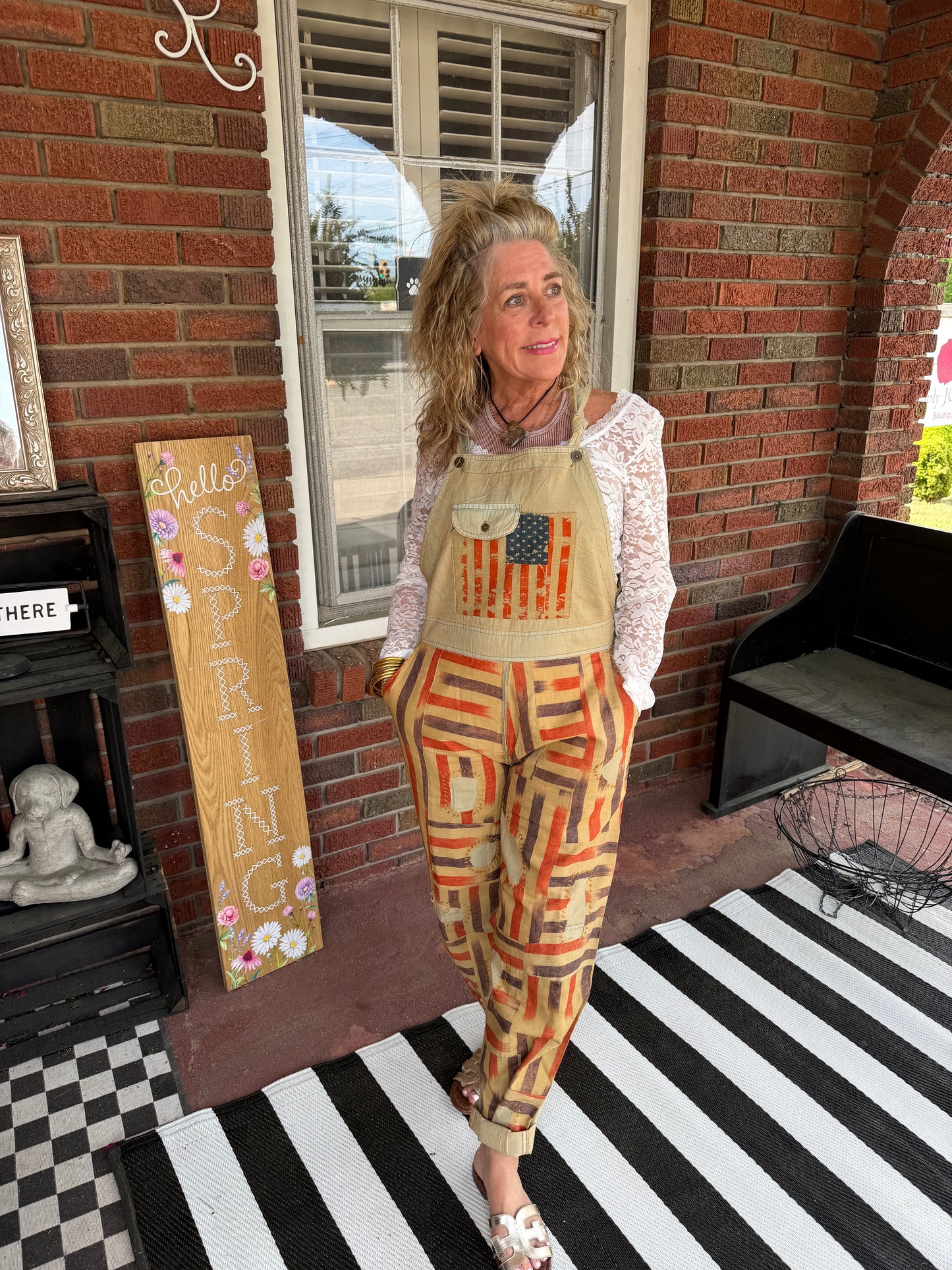 Paperlace USA flag overalls