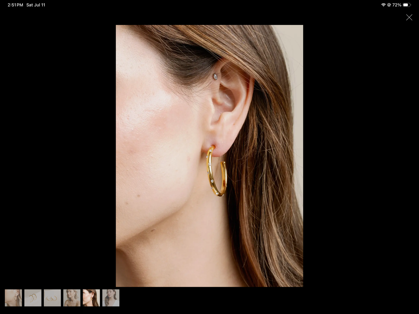 Teagan Earrings - Gold w/ Rhinestones