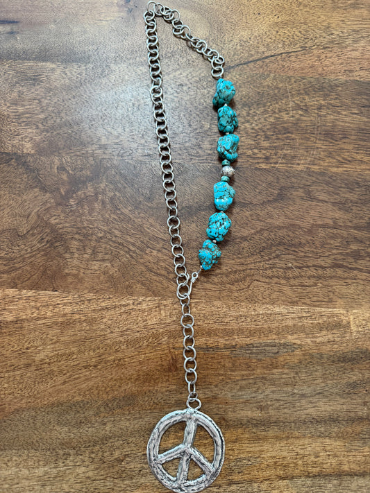 Turquoise peace necklace