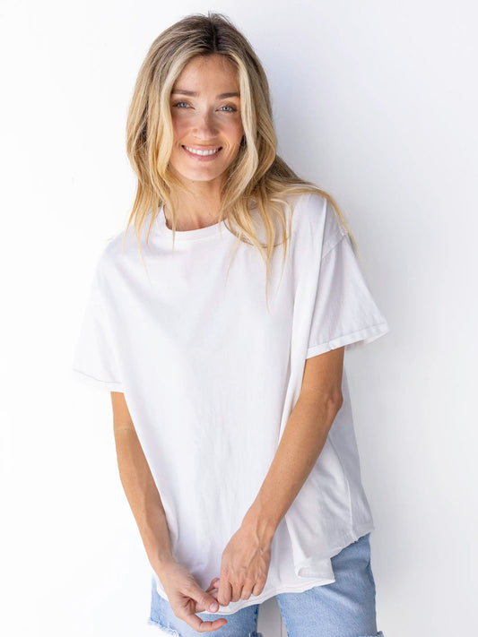 Natural life take it in tee - white