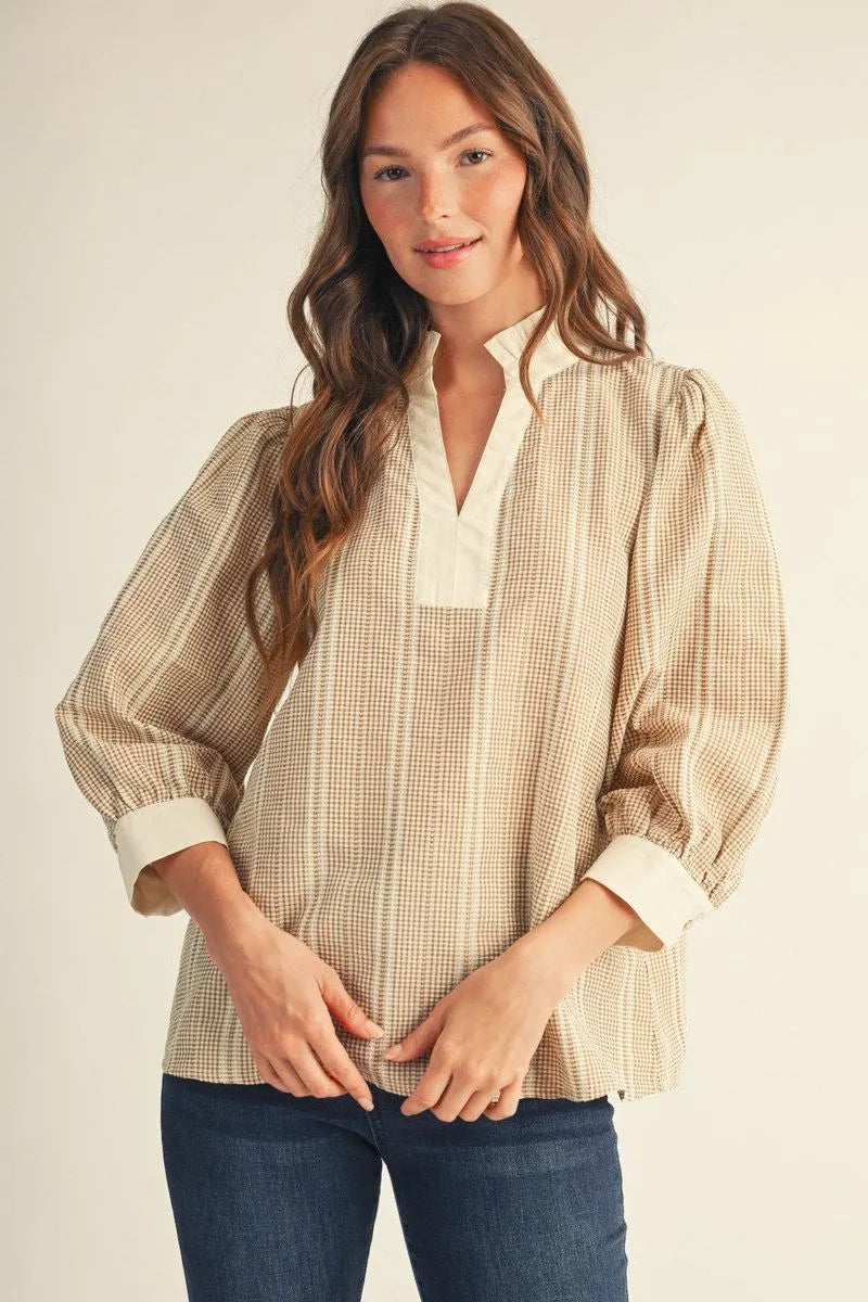 Gingham Check Top