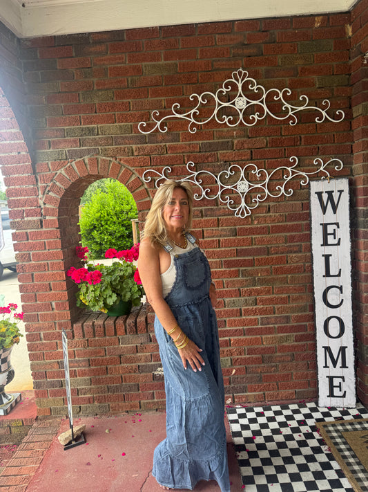 Easel denim overalls