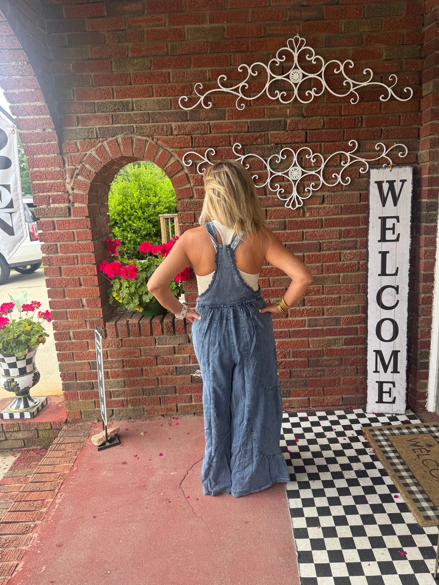 Easel denim overalls
