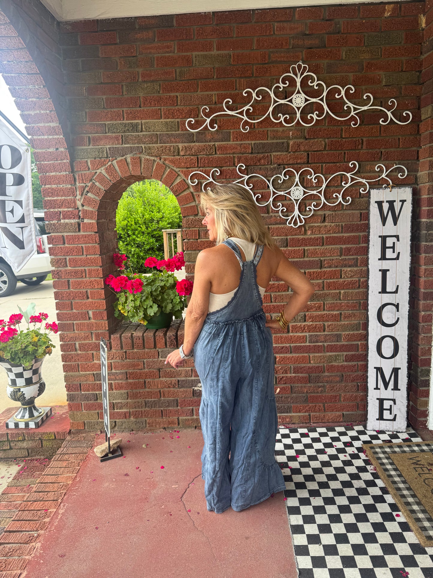 Easel denim overalls