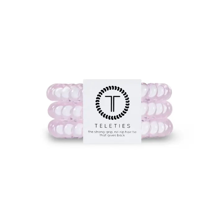 Spiral hair coils / large / rose water pink hair ties