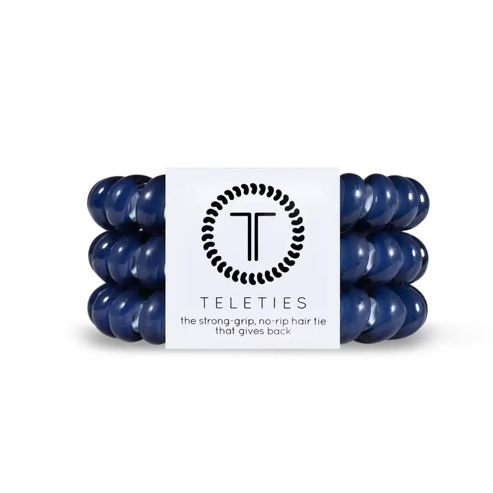 Spiral hair coil / large / Nantucket / navy hair ties