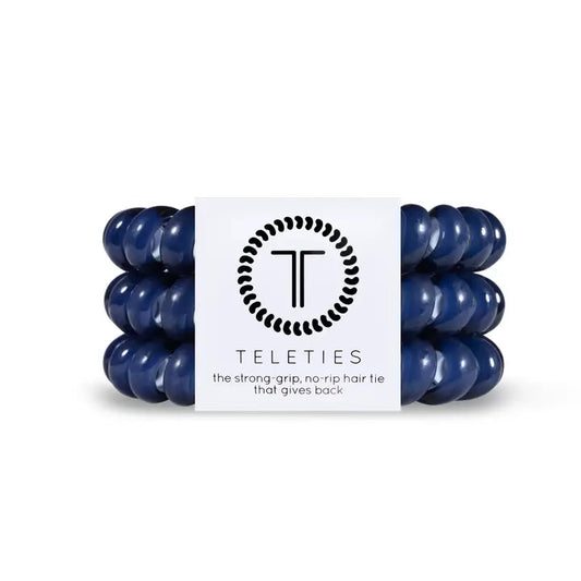Spiral hair coil / large / Nantucket / navy hair ties