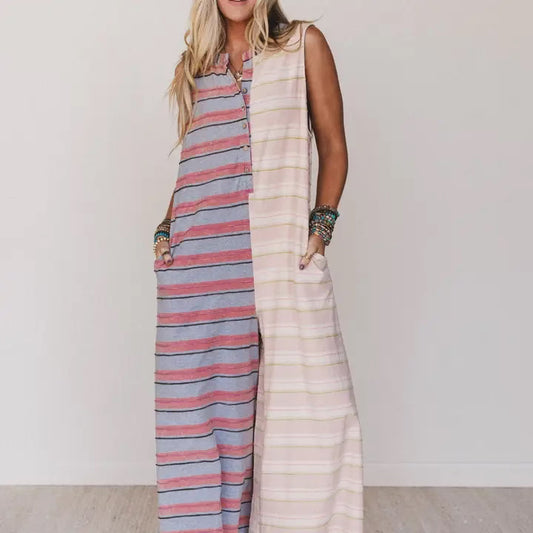 Three bird nest cruise lines jumpsuit - pink grey