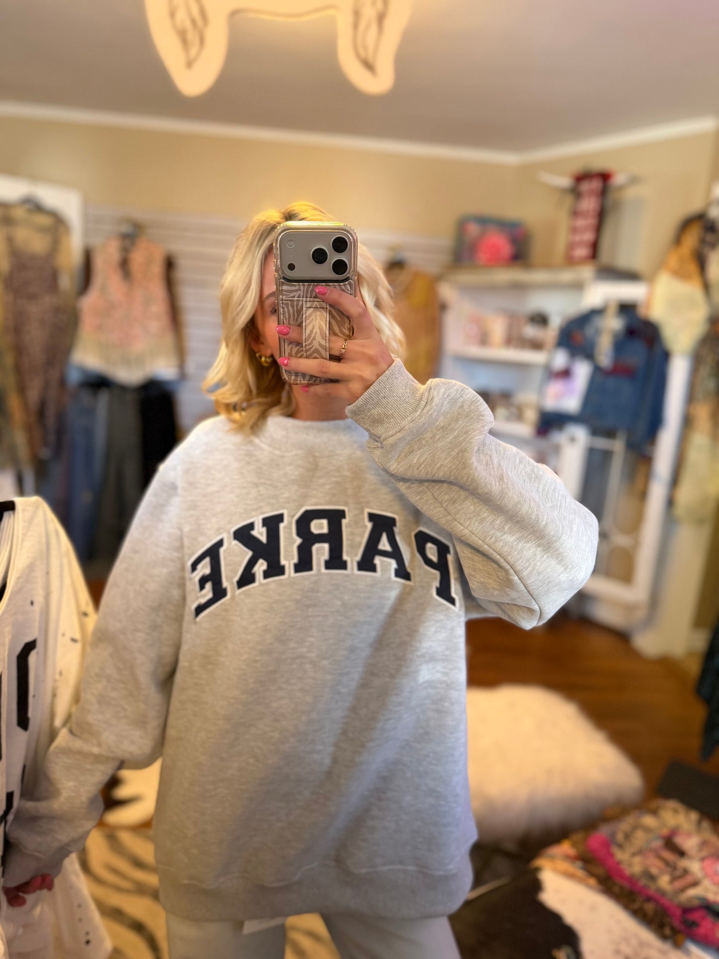 Hidden brand parke mock neck