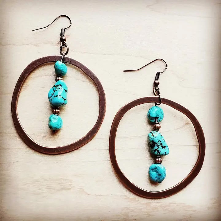 Copper hoop  blue