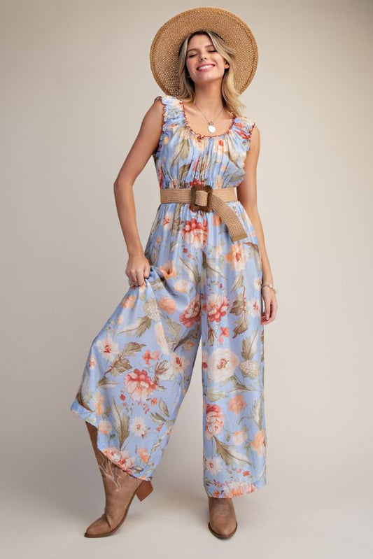 Easel floral printed jumpsuit
