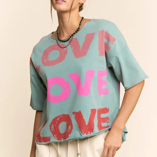 Love printed top