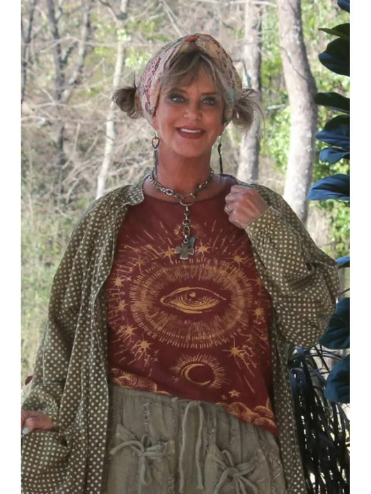 Moon dance tee - wine evil eye
