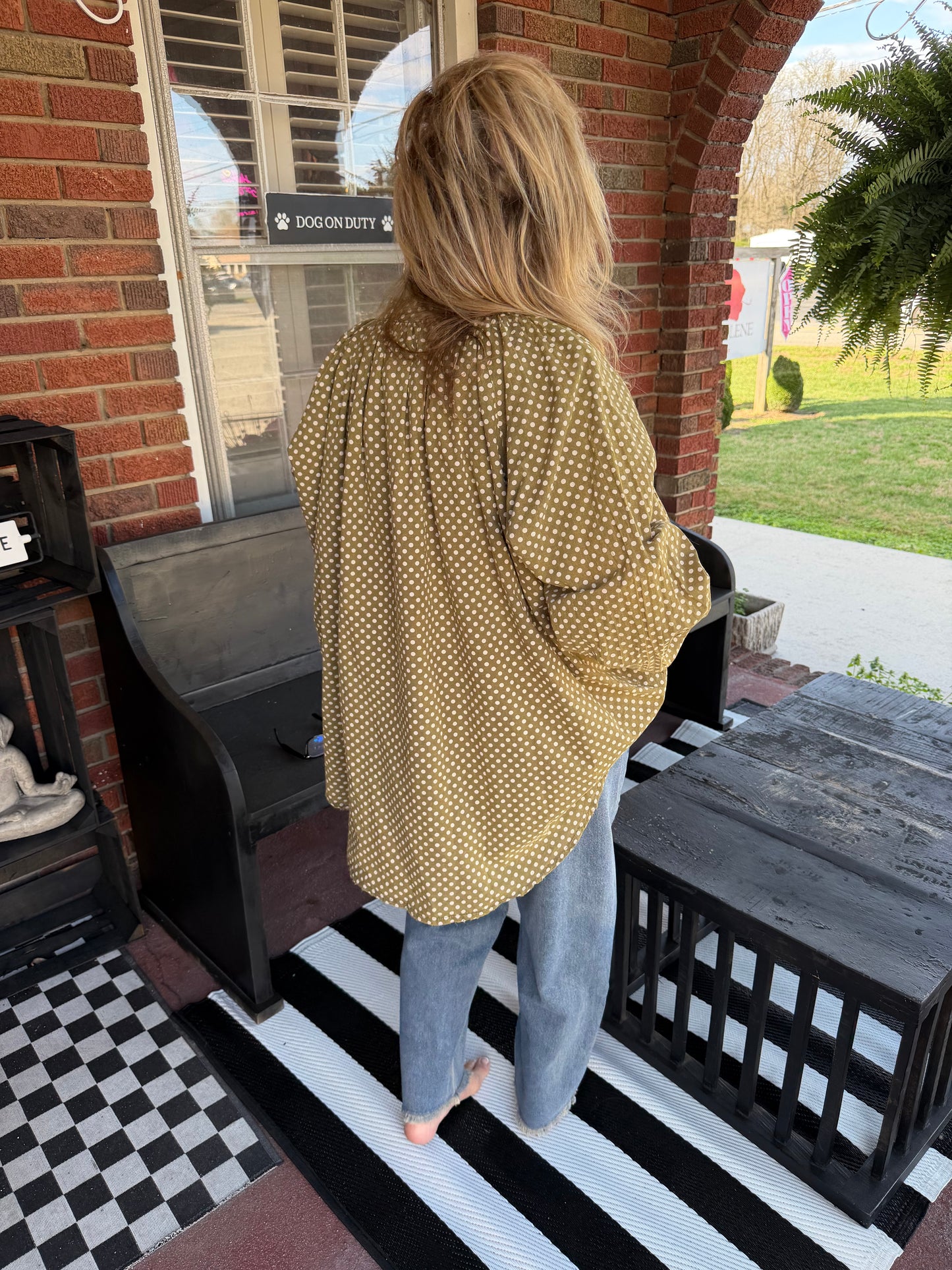 Sweet nothing shirt - Olive dot