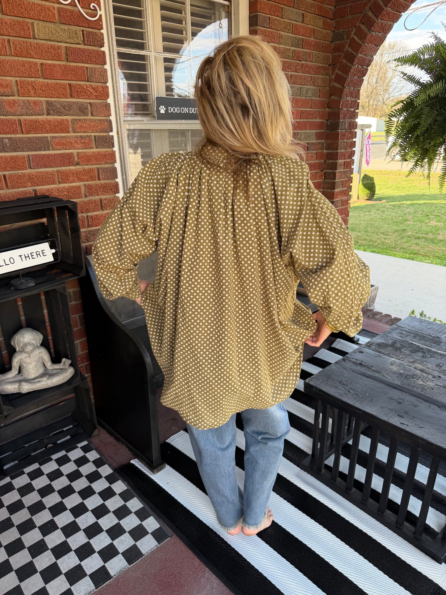 Sweet nothing shirt - Olive dot