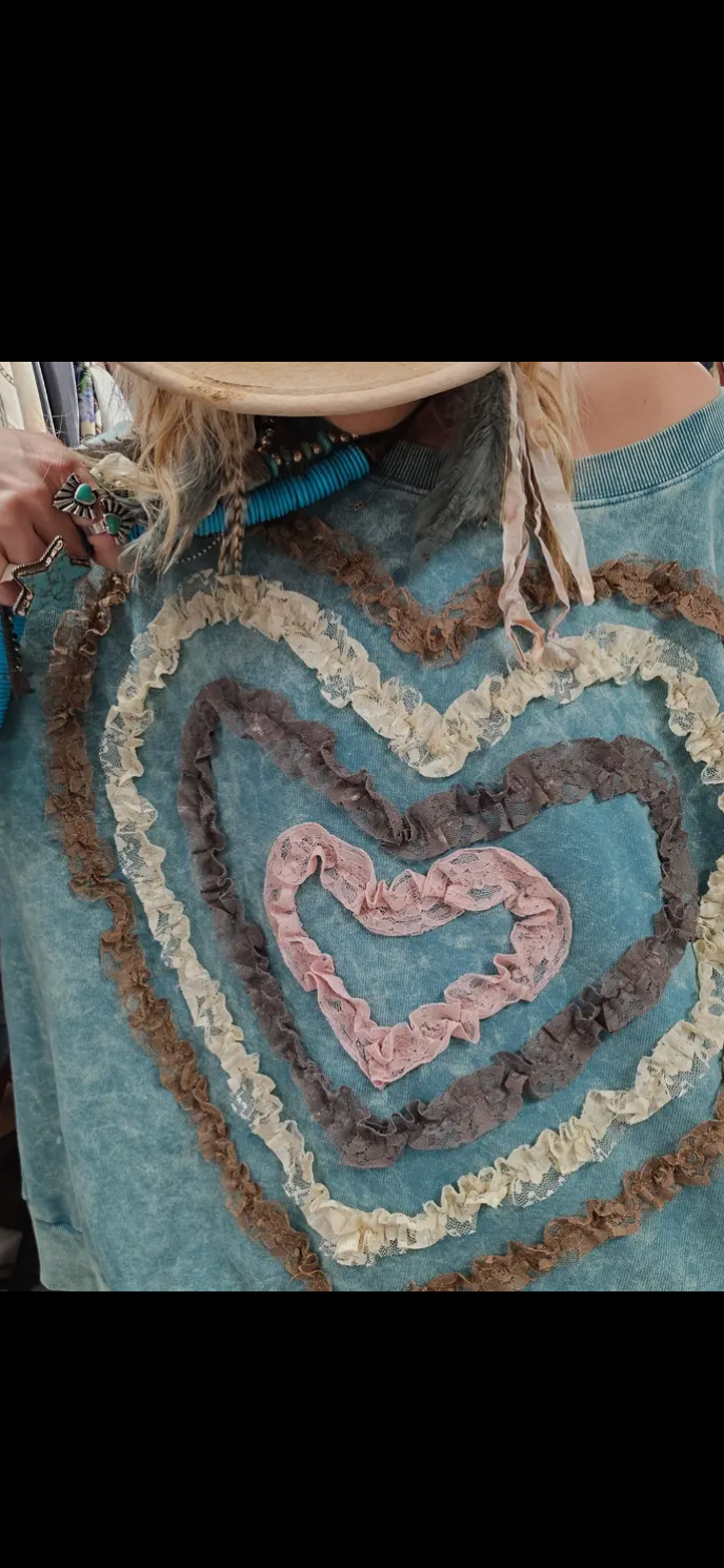 Love Ribbon Heart Top - A Rare Bird