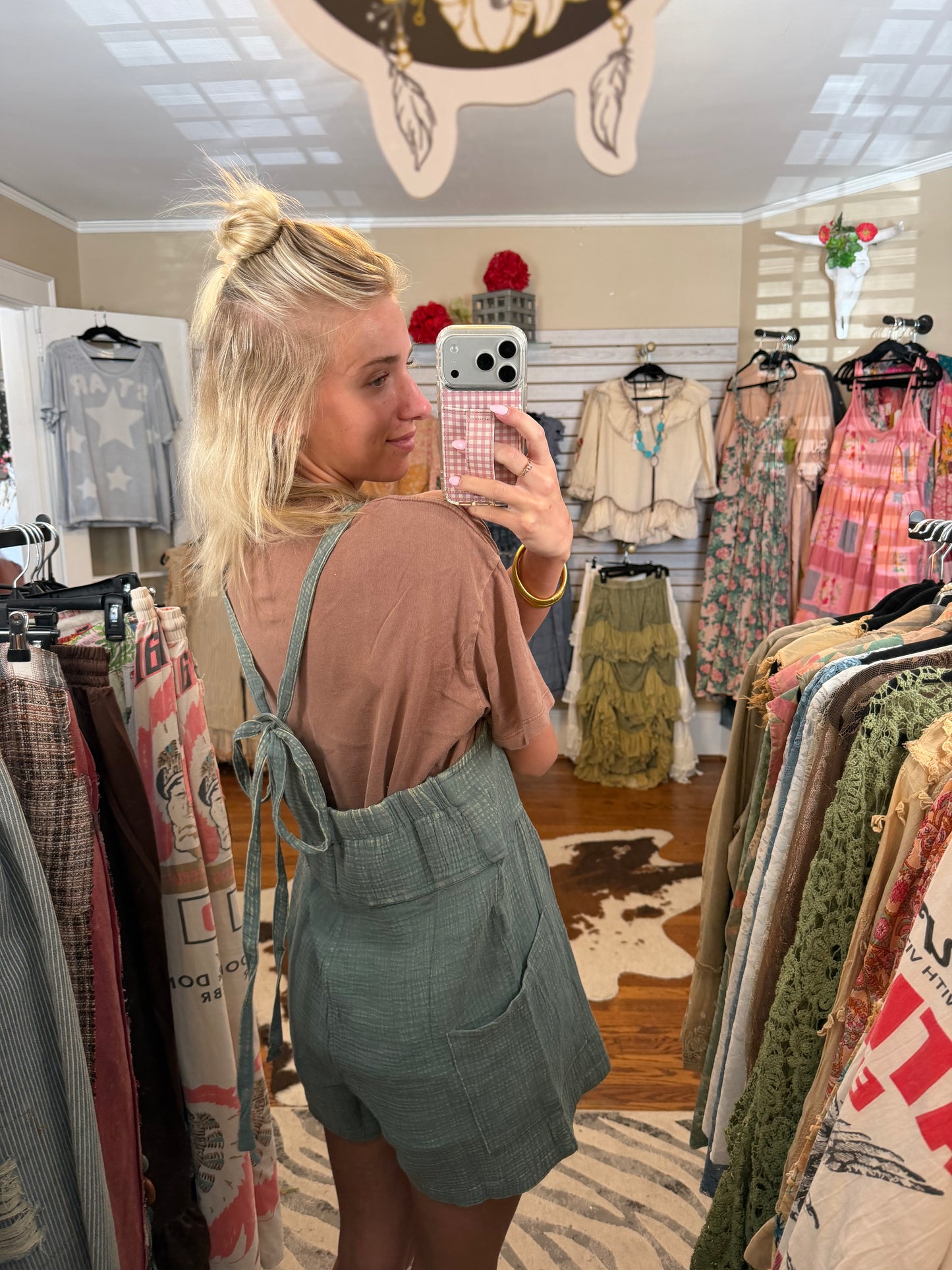 Waffle knit short jumper