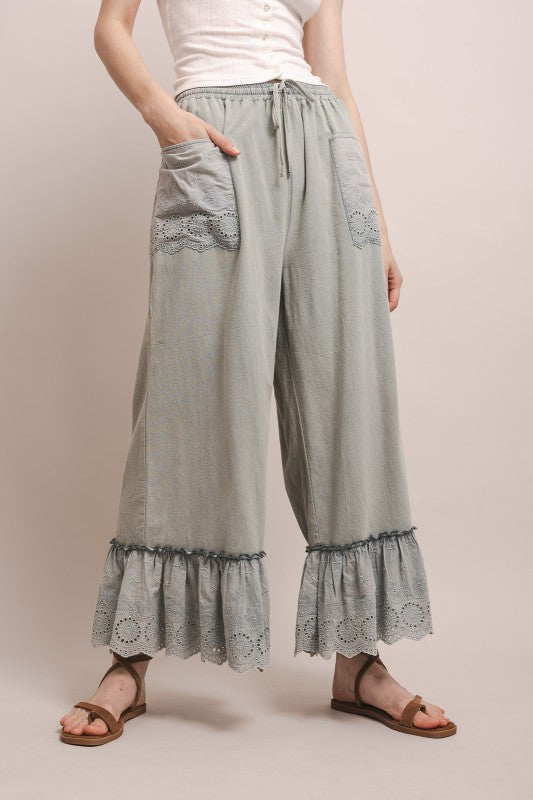 Eyelet Bloomer Pants
