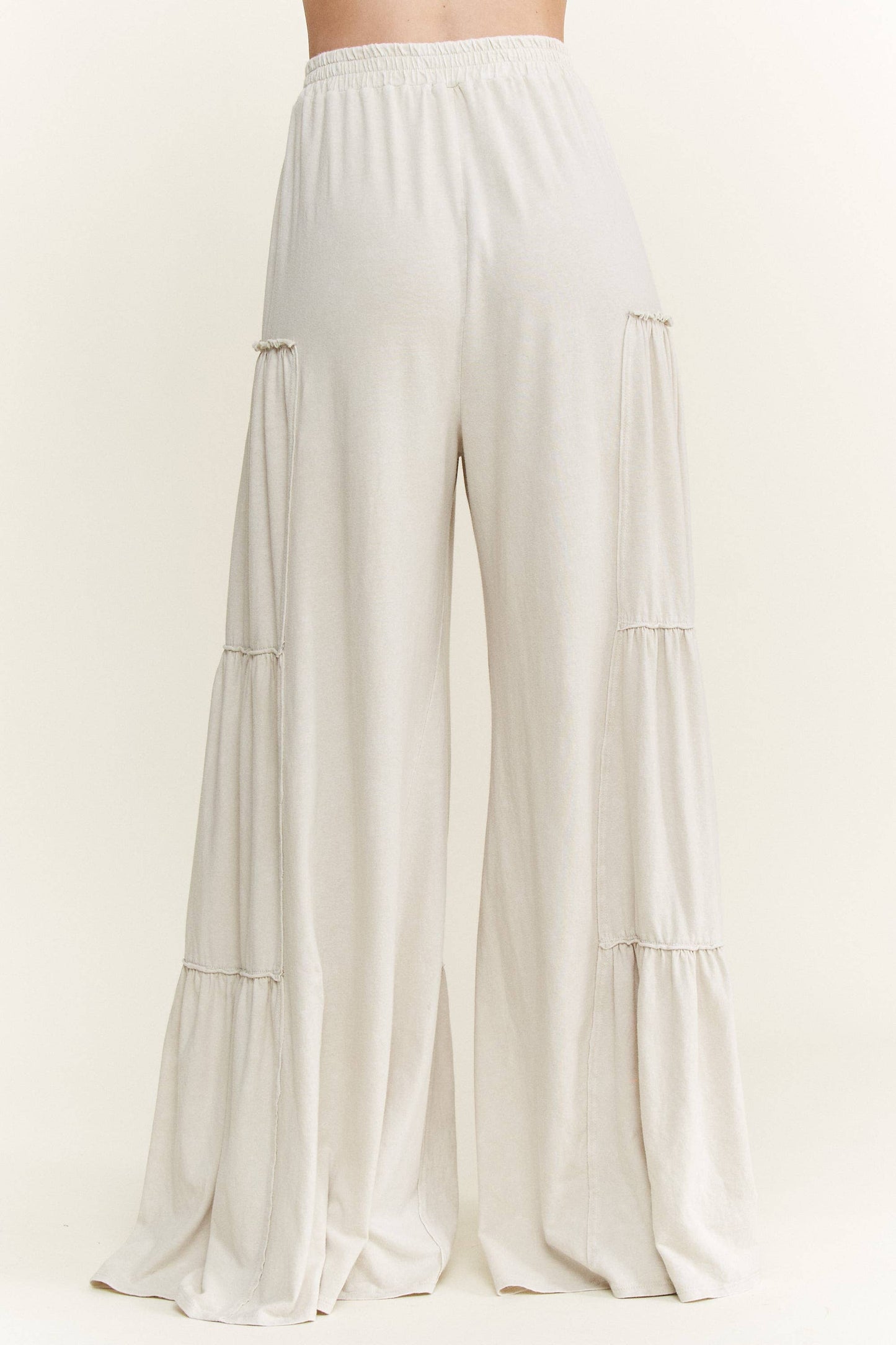 Mineral Washed Tiered Wide Leg Pants HP5033P1