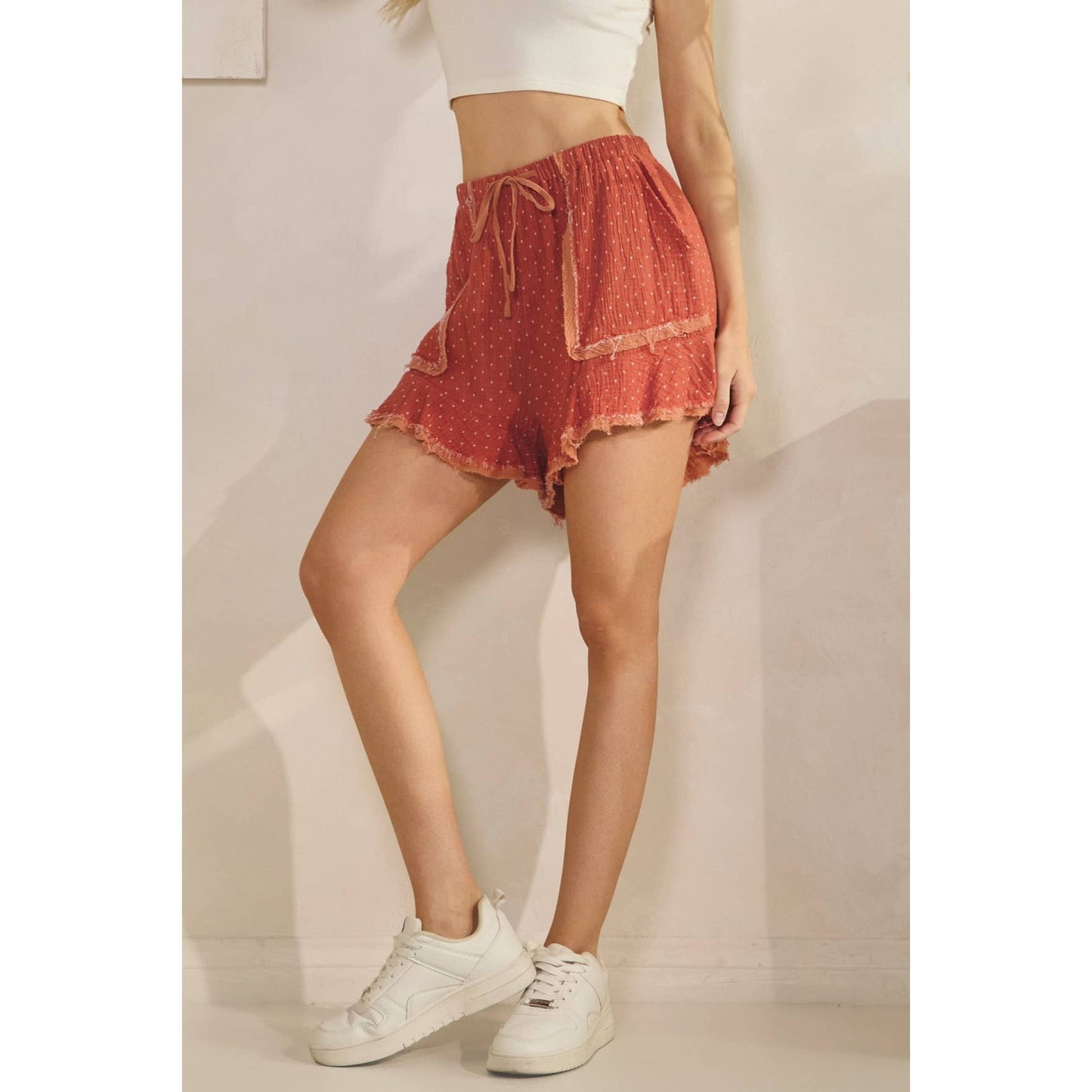 DESERT DOTTED FRAY SHORTS (SH7772)