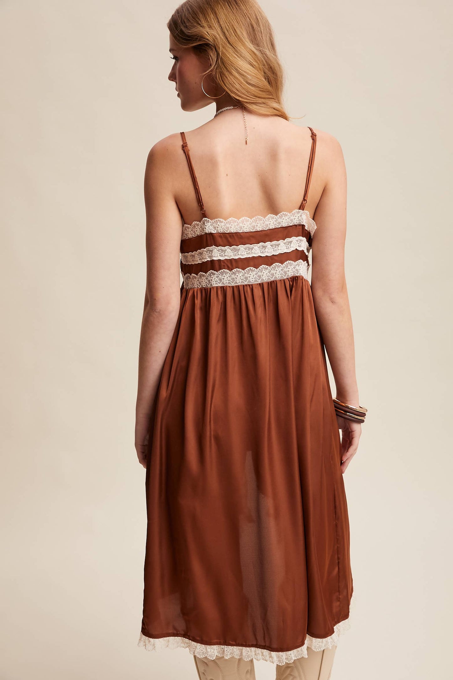 Lace Trim Maxi Cami Top LVT023