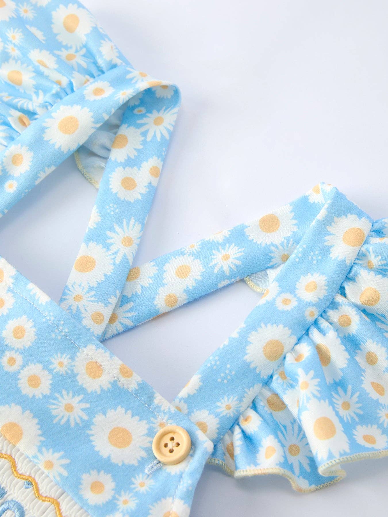 "MAMA'S BESTIE "Daisy Smocked Ruffle Dress: