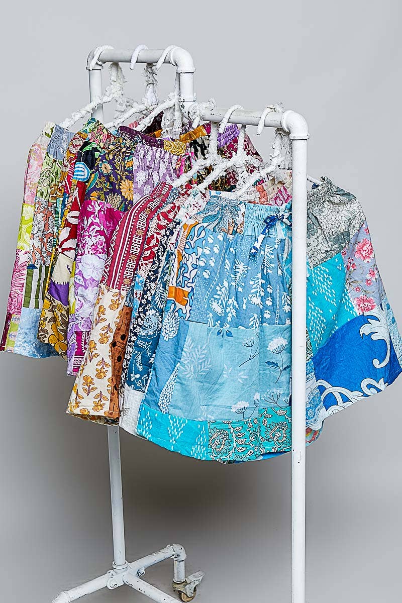 Assorted Printed Woven Elastic Waist Shorts