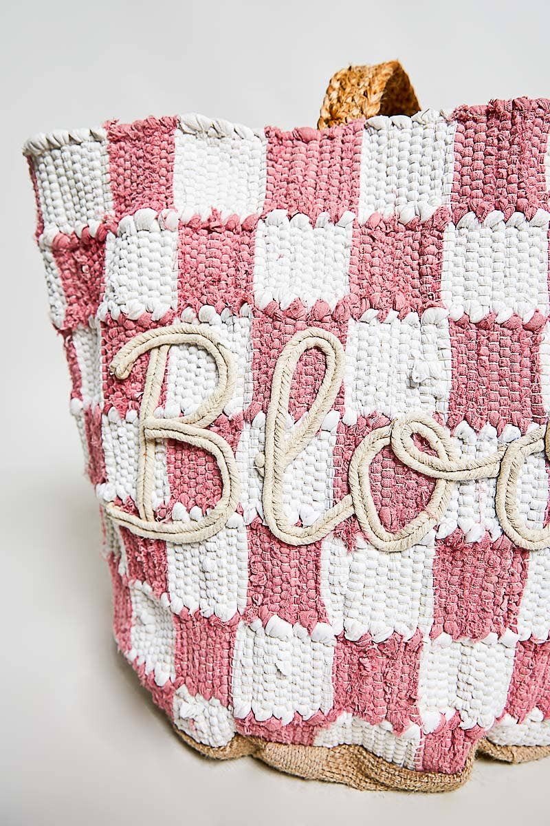Bloom Textured Woven Resort Tote Bag