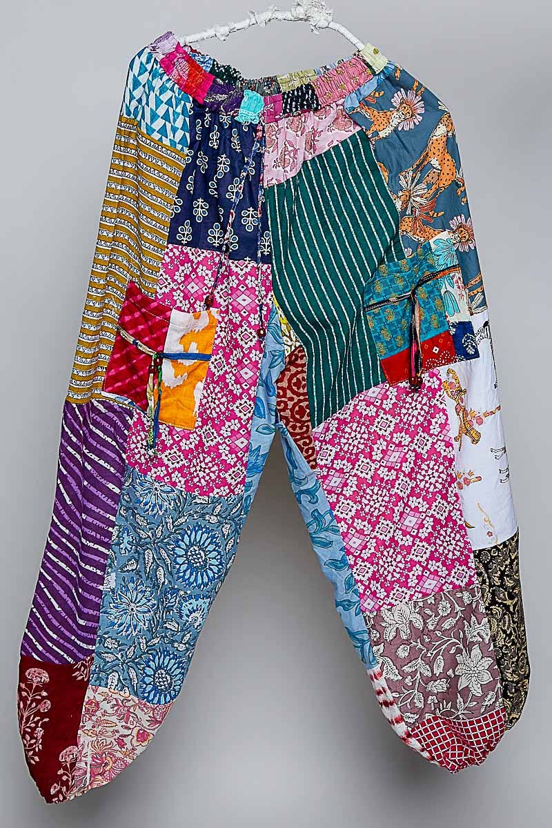 One-of-a-Kind Boho Printed Woven Jogger Pants