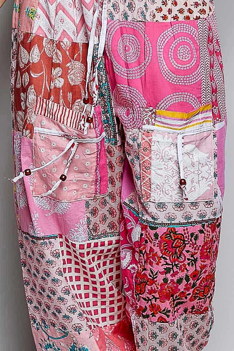 One-of-a-Kind Boho Printed Woven Jogger Pants