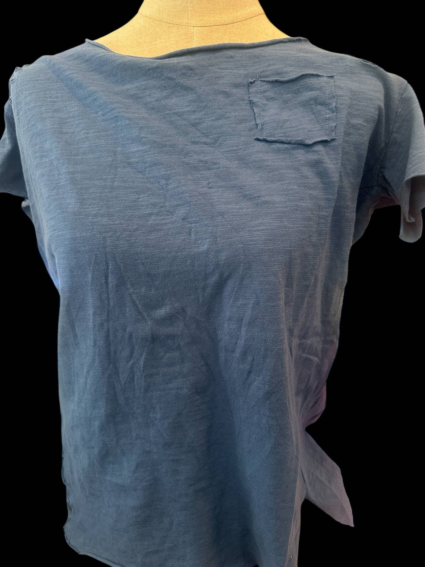 Navy Rip Tattered Shirt