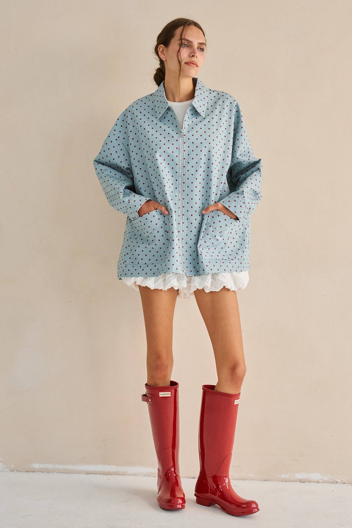 RUFFLE WRINKLE BALLOON SHORTS