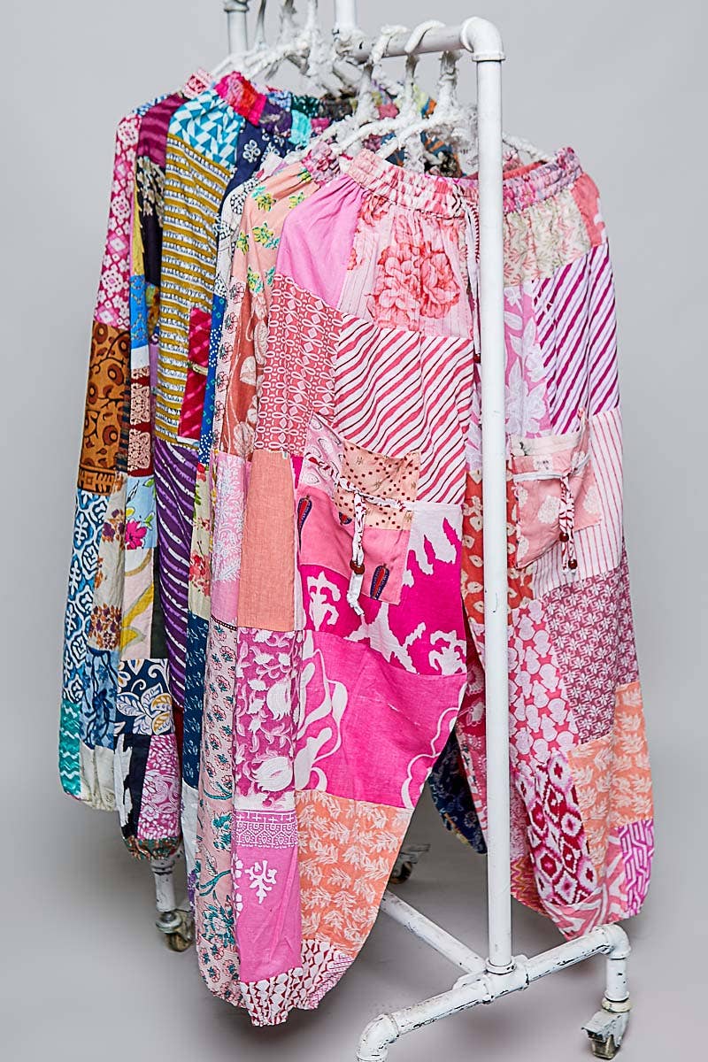 One-of-a-Kind Boho Printed Woven Jogger Pants